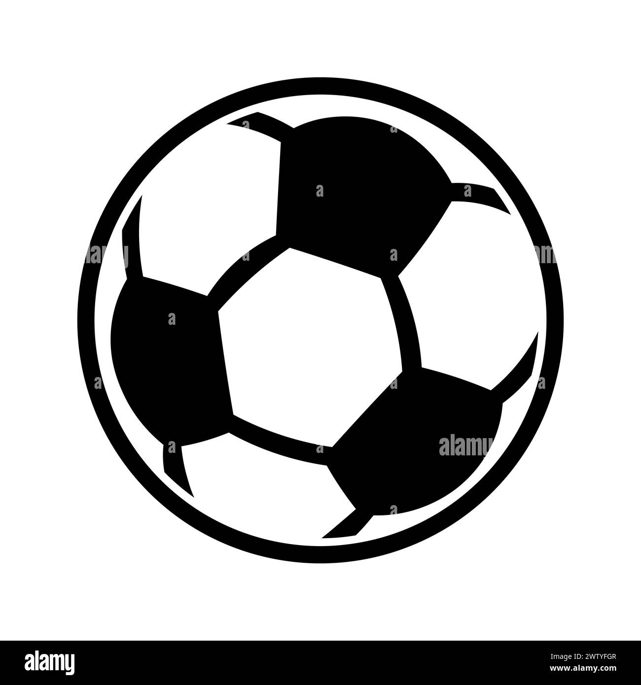 icône de football vecteur noir sur fond blanc Illustration de Vecteur
