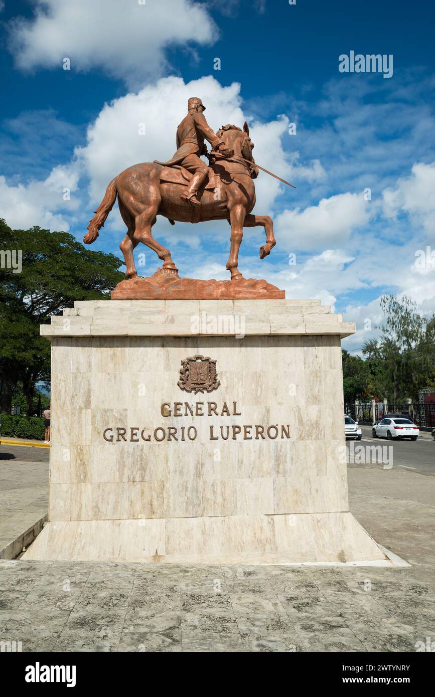 Monument à Gregorio Luperon, Santiago de los Caballeros, République Dominicaine Banque D'Images