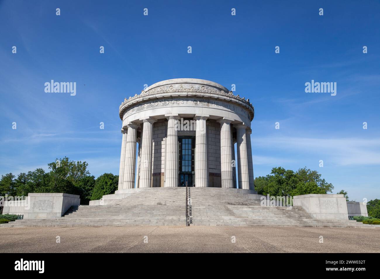 La Rotonde commémorative George Rogers Clark à Vincennes, Indiana, Banque D'Images