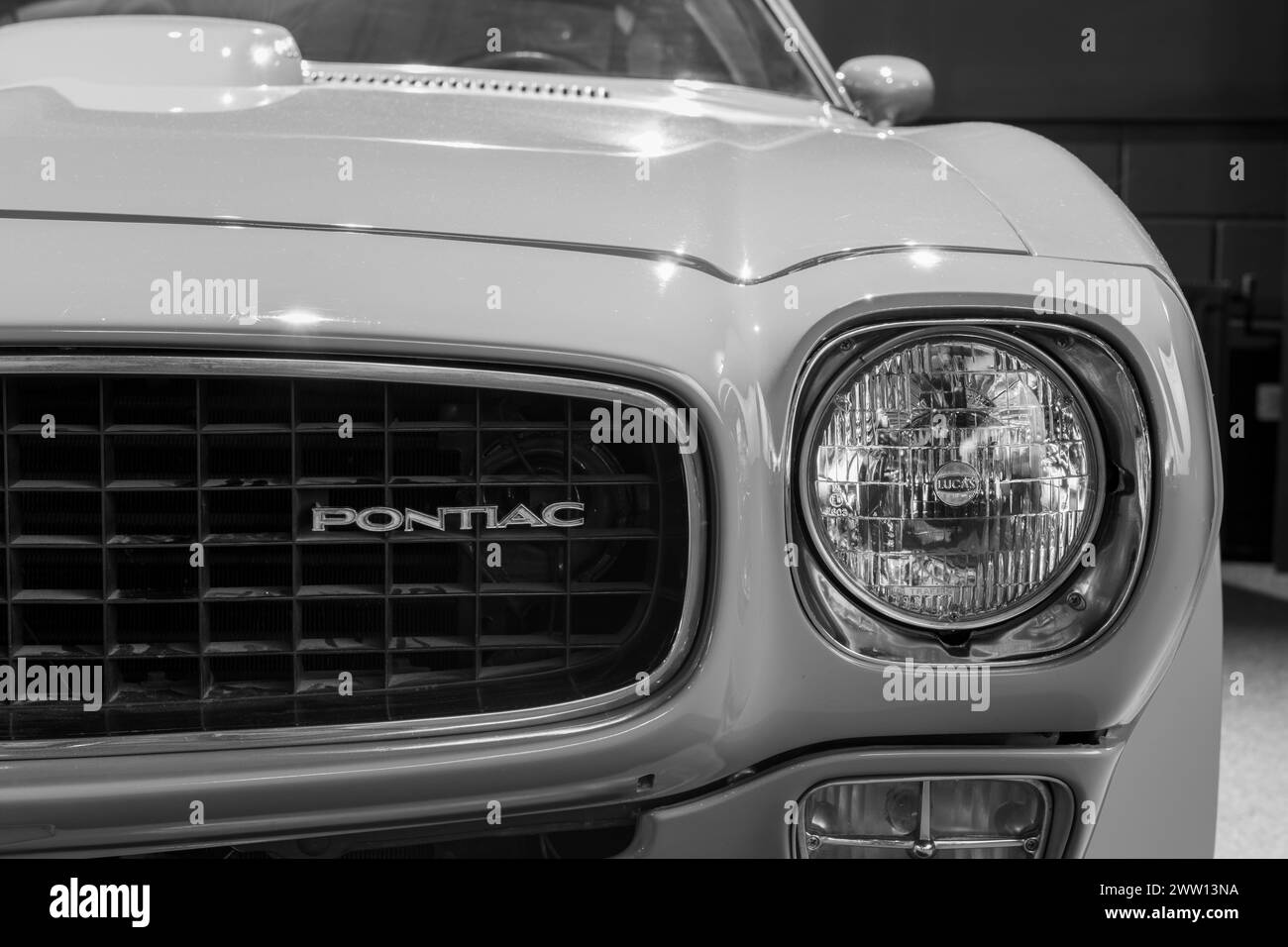 Sparkford.Somerset.United Kingdom.7 janvier 2024.Un Pontiac Firebird TRANS Am de 1973 est exposé au Haynes Motor Museum de Somerset Banque D'Images