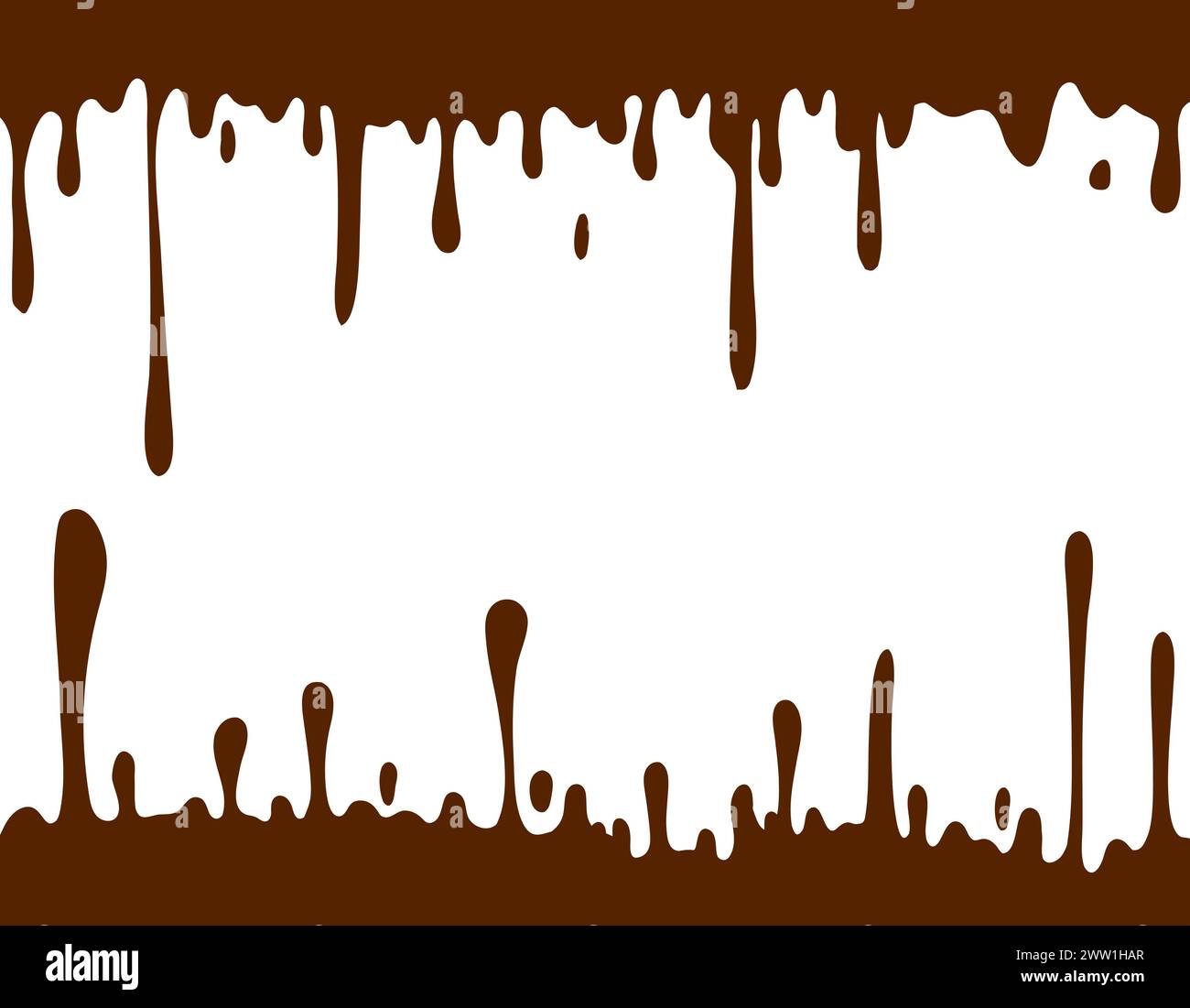 Gouttes et taches de chocolat. Affiche moderne de l'éclaboussure de lait frais sur fond clair, design plat. Applaudissez du lait. Illustration vectorielle, EPS 10. Illustration de Vecteur