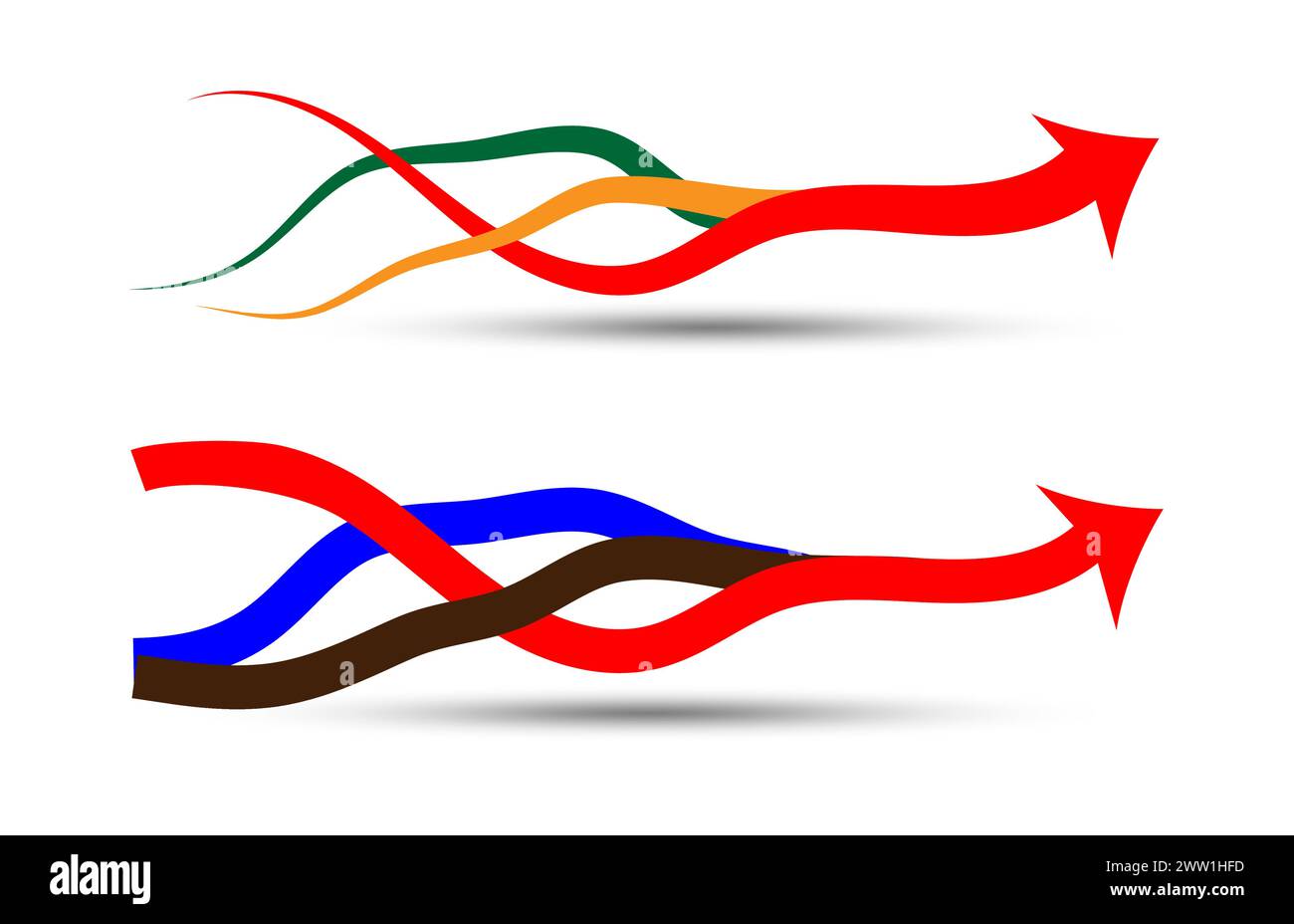 Illustration vectorielle infographique des flèches convergentes. Illustration de Vecteur
