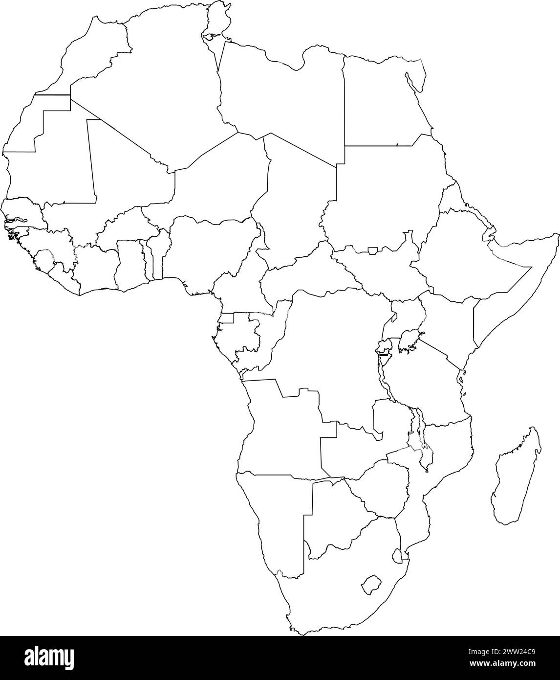 Icône de ligne de carte Afrique avec conception d'illustration vectorielle de motif rayé girafe Illustration de Vecteur