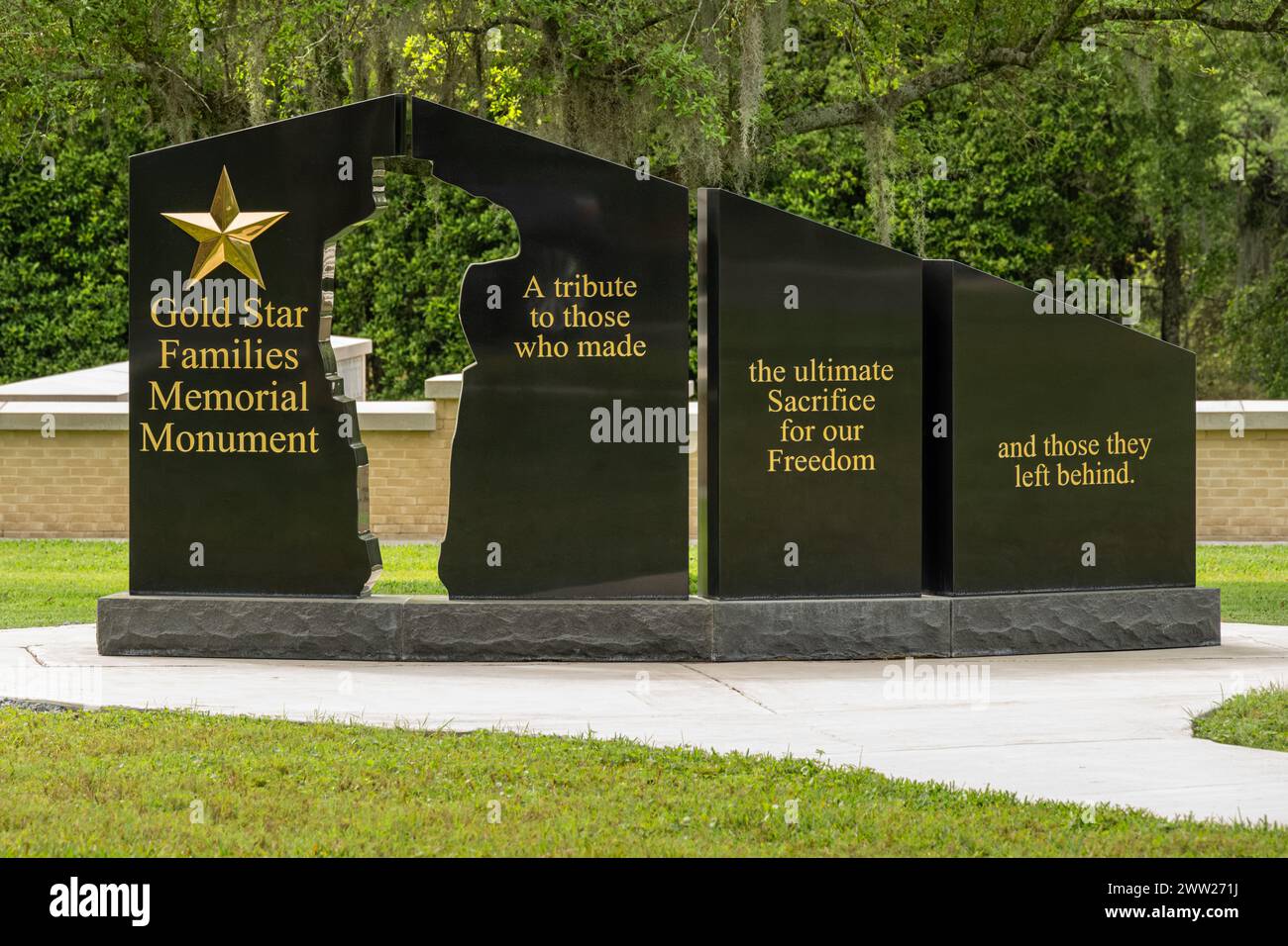 Gold Star Families Memorial Monument au cimetière national de Floride à Bushnell, Floride. (ÉTATS-UNIS) Banque D'Images