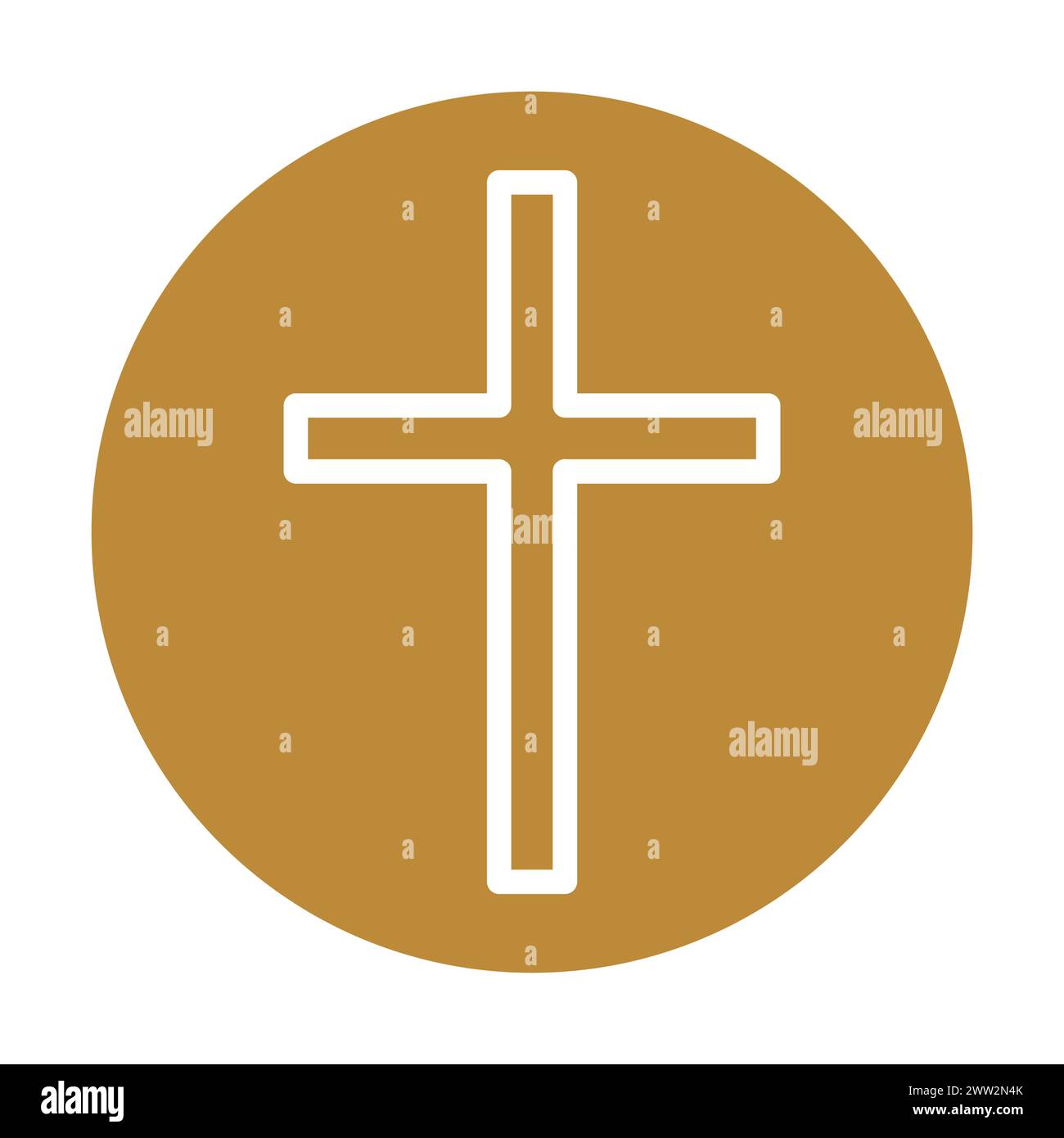 Concept de couleur du christianisme. Elément isolé de religion. Illustration numérique pour page web, application mobile, promo. Illustration de Vecteur