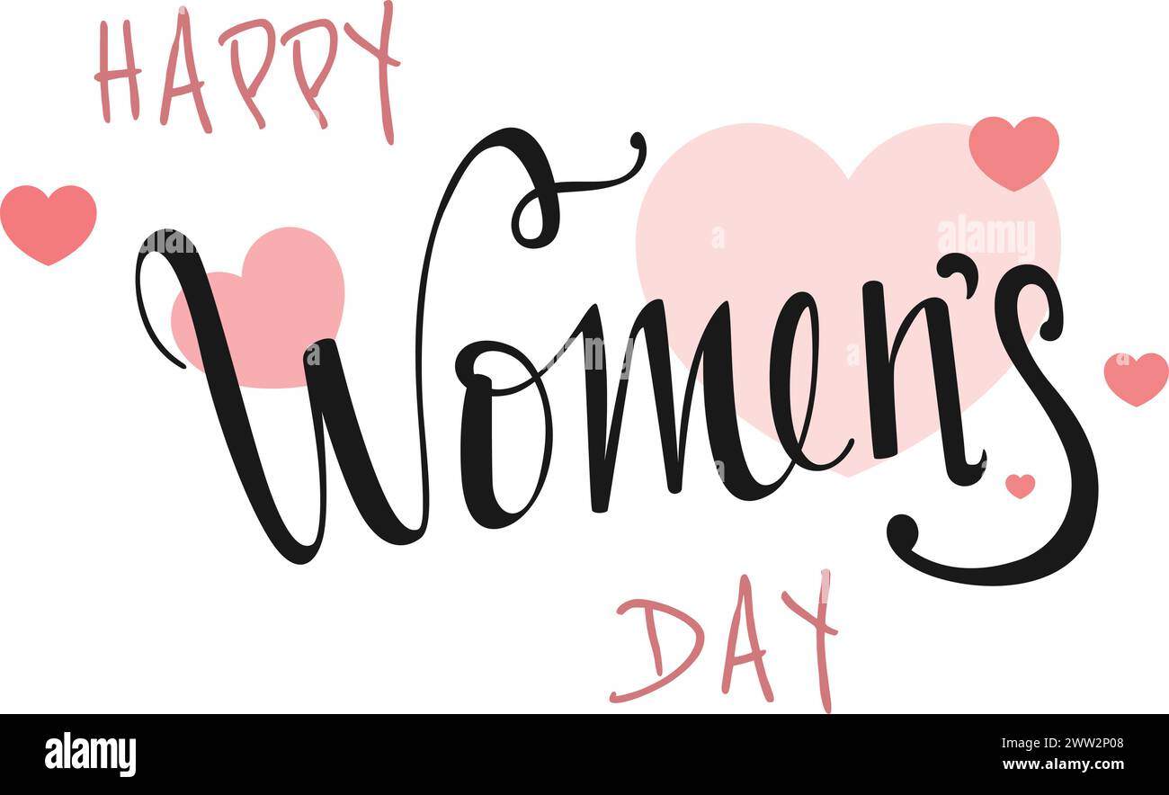Joyeux vecteur de salutations pour la Journée des femmes Illustration de Vecteur