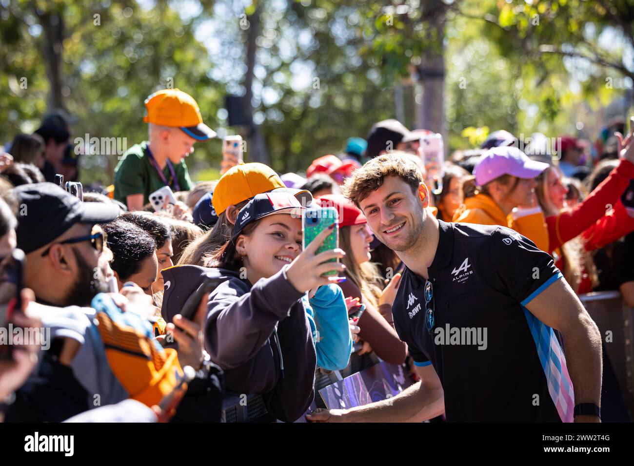 Melbourne, Australie, 21/03/2024, MARTINS Victor (fra), ART Grand Prix, Dallara F2 2024, portrait lors de la 3ème manche du Championnat FIA de formule 2 2024 du 22 au 24 mars 2024 sur le circuit Albert Park, à Melbourne, Australie Banque D'Images