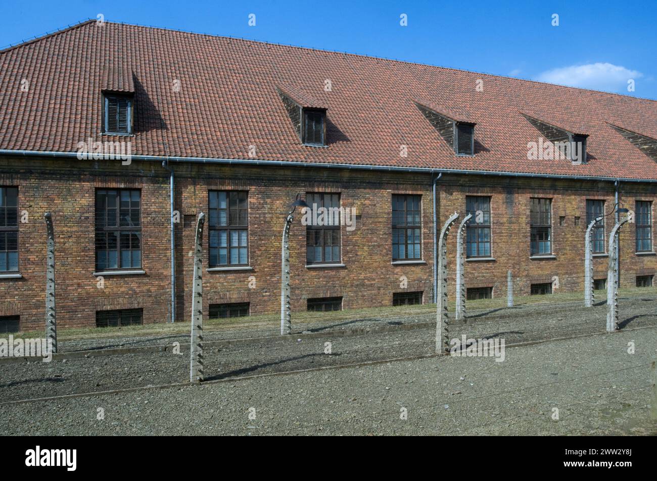 Camp de concentration et d'extermination nazi allemand, Auschwitz, Oswiecim, Pologne Banque D'Images