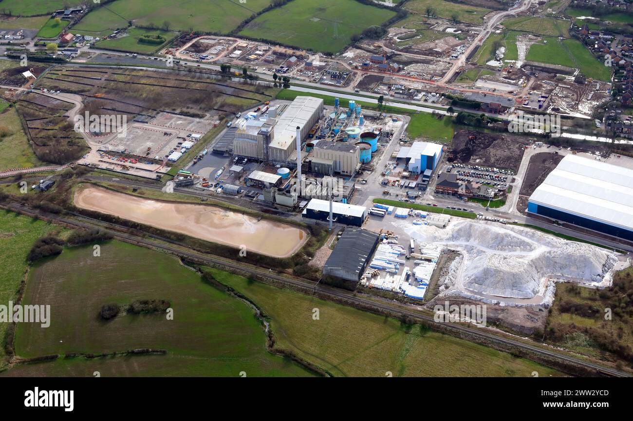 Vue aérienne de British Salt à Middlewich, Cheshire Banque D'Images