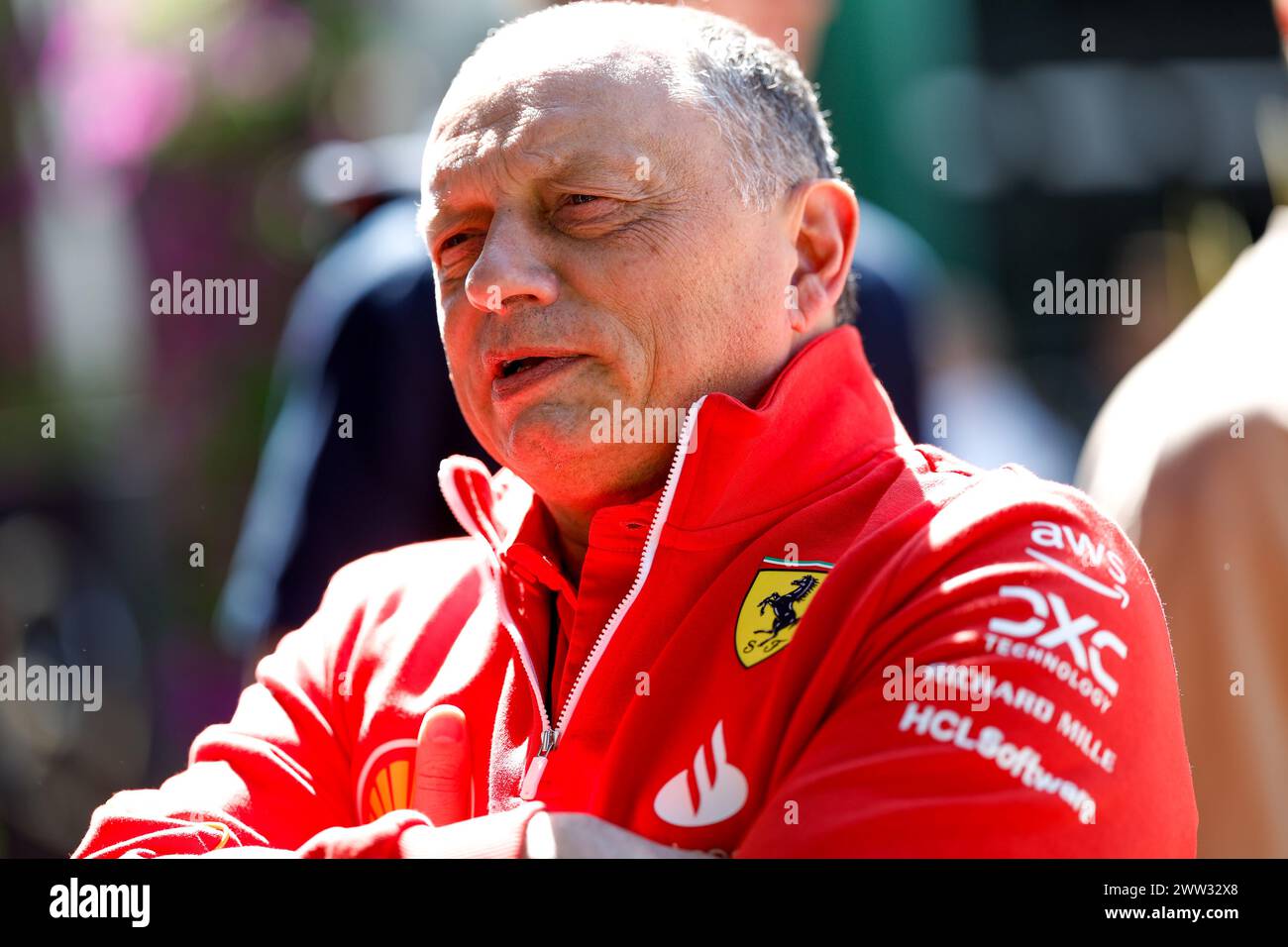 Melbourne, Australie. 21 mars 2024. VASSEUR Frédéric (fra), Team principal & General Manager de la Scuderia Ferrari, portrait lors du Rolex Australian Grand Prix de formule 1 2024, 3ème manche du Championnat du monde de formule 1 2024 du 22 au 24 mars 2024 sur le circuit Albert Park, à Melbourne, Australie - photo DPPI crédit: DPPI Media/Alamy Live News Banque D'Images