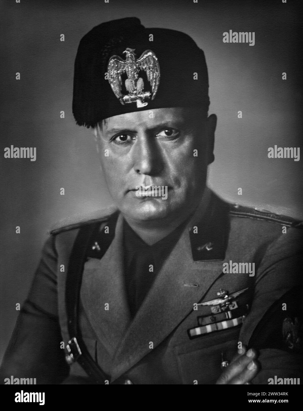Portrait de Benito Mussolini, 1930 Banque D'Images