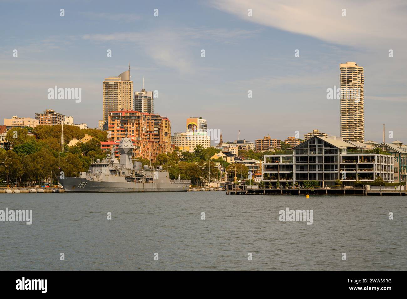 HMAS Arunta à Fleet base East, Sydney, Australie Banque D'Images