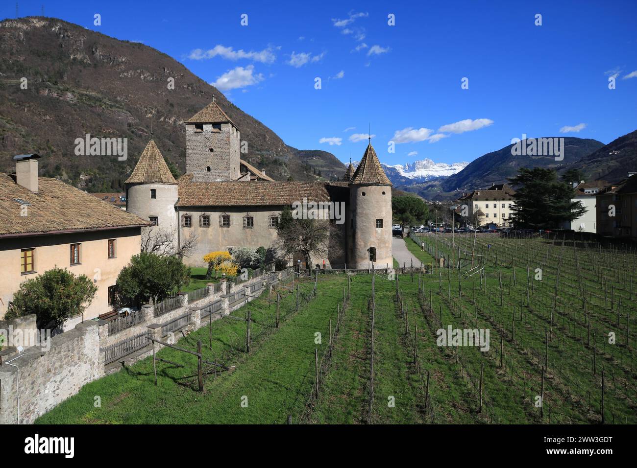 Château Maretsch, ancien château de Bolzano, Italie. Banque D'Images