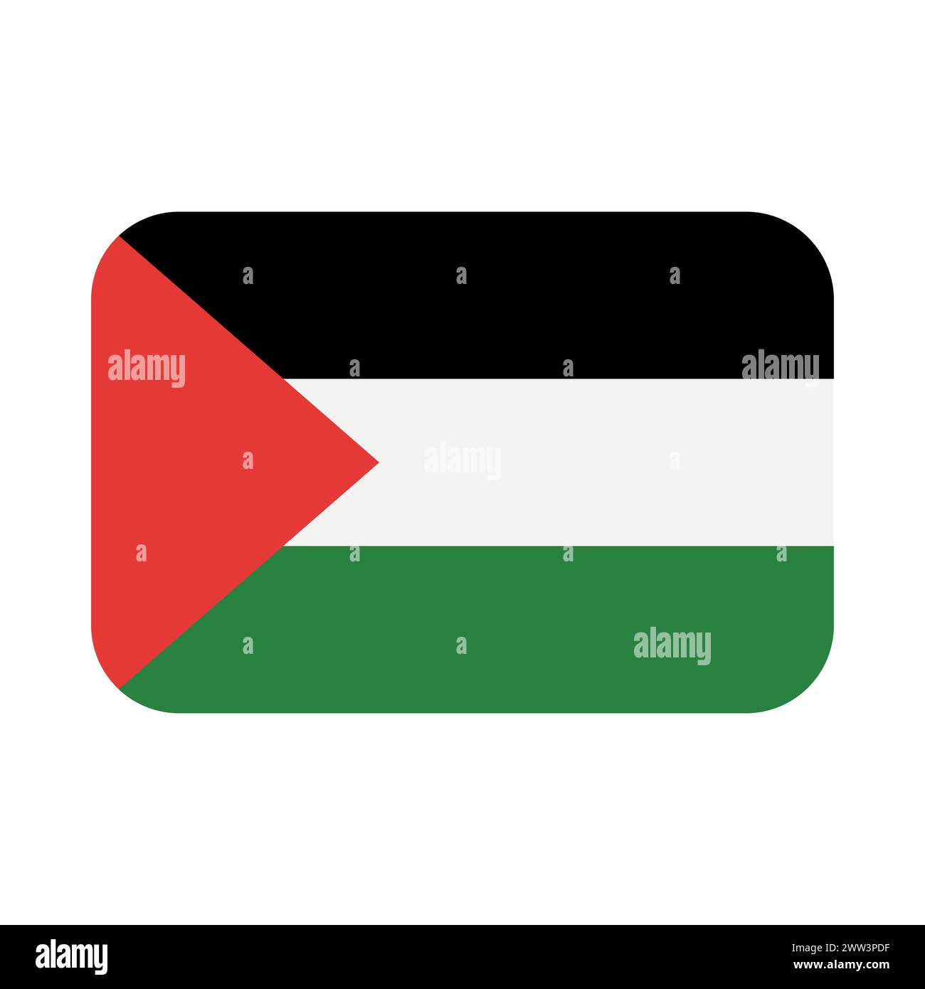 vecteur drapeau palestine sur fond blanc Illustration de Vecteur