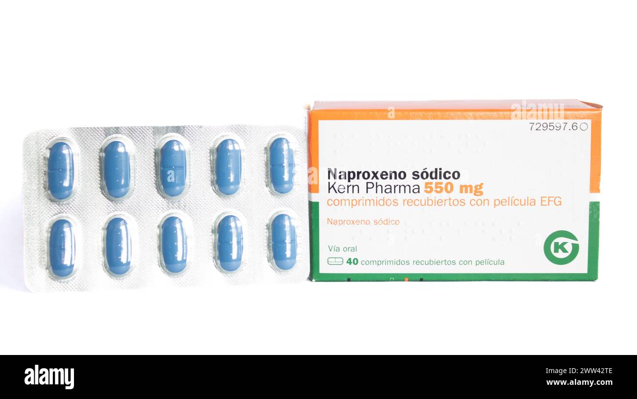 Naproxeno sódico Kern Pharma 550 mg Banque D'Images