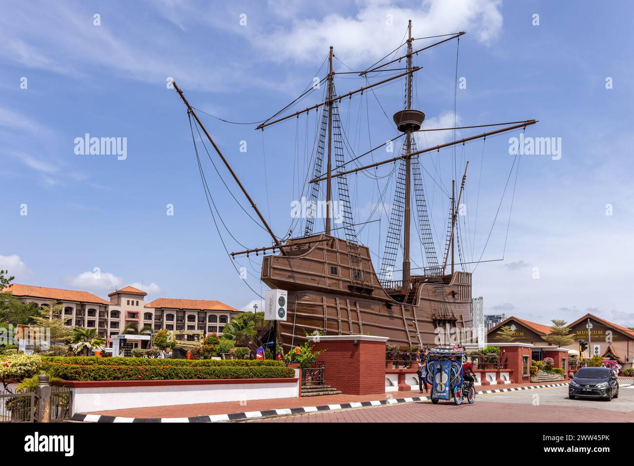 Le Musée maritime de Malacca est un musée sur les activités maritimes dans la ville de Malacca, en Malaisie. Banque D'Images