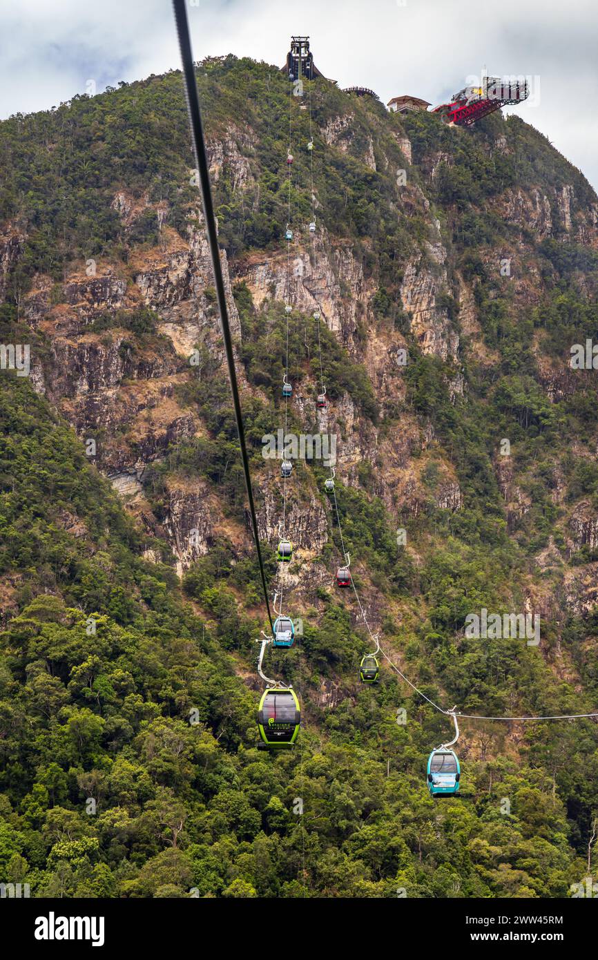 Téléphérique de Langkawi sur l'île de Langkawi, Malaisie Banque D'Images