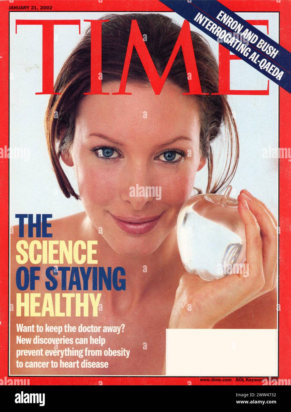 Vintage 'Time' magazine 21 janvier 2002 couverture du numéro, États-Unis Banque D'Images