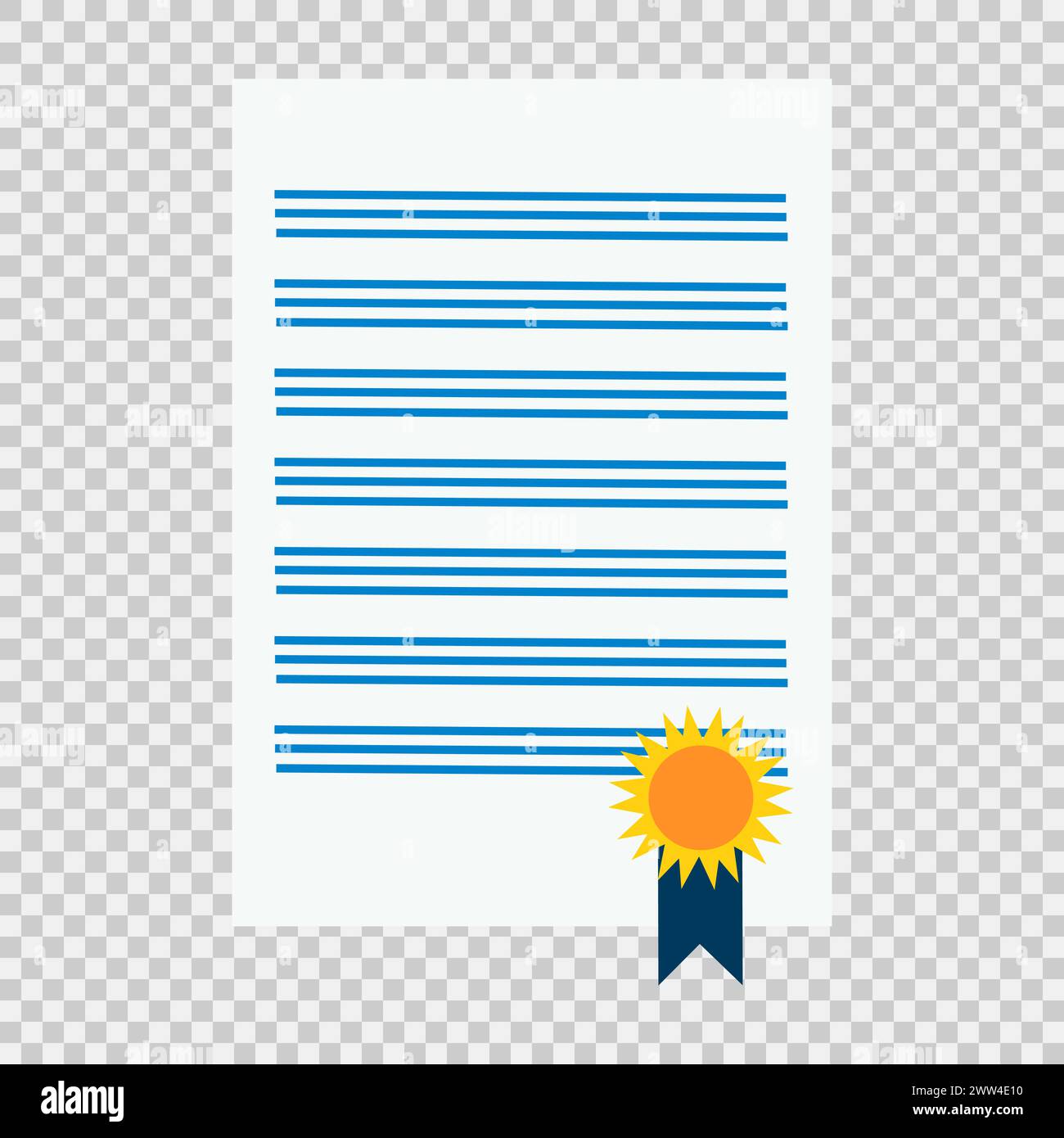 Icône document de certificat Illustration de Vecteur
