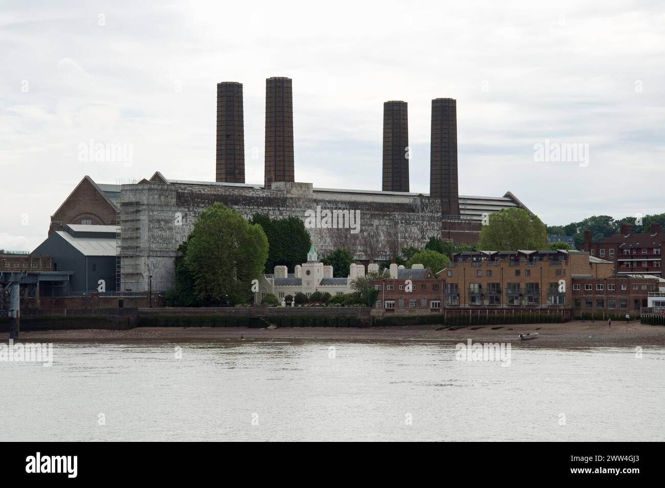 Greenwich Power Station, Greenwich, South London, Royaume-Uni Banque D'Images