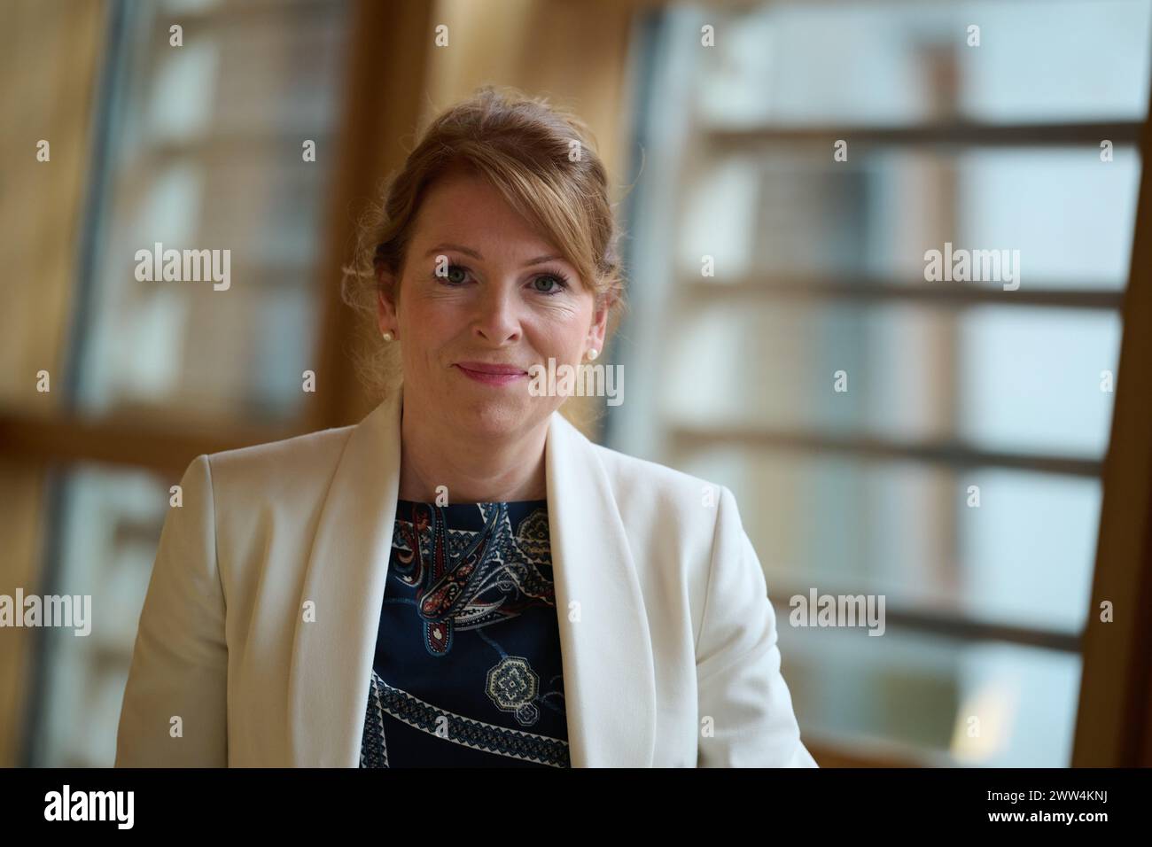 Édimbourg Écosse, Royaume-Uni 21 mars 2024. Ash Regan MSP au Parlement écossais. crédit sst/alamy live news Banque D'Images