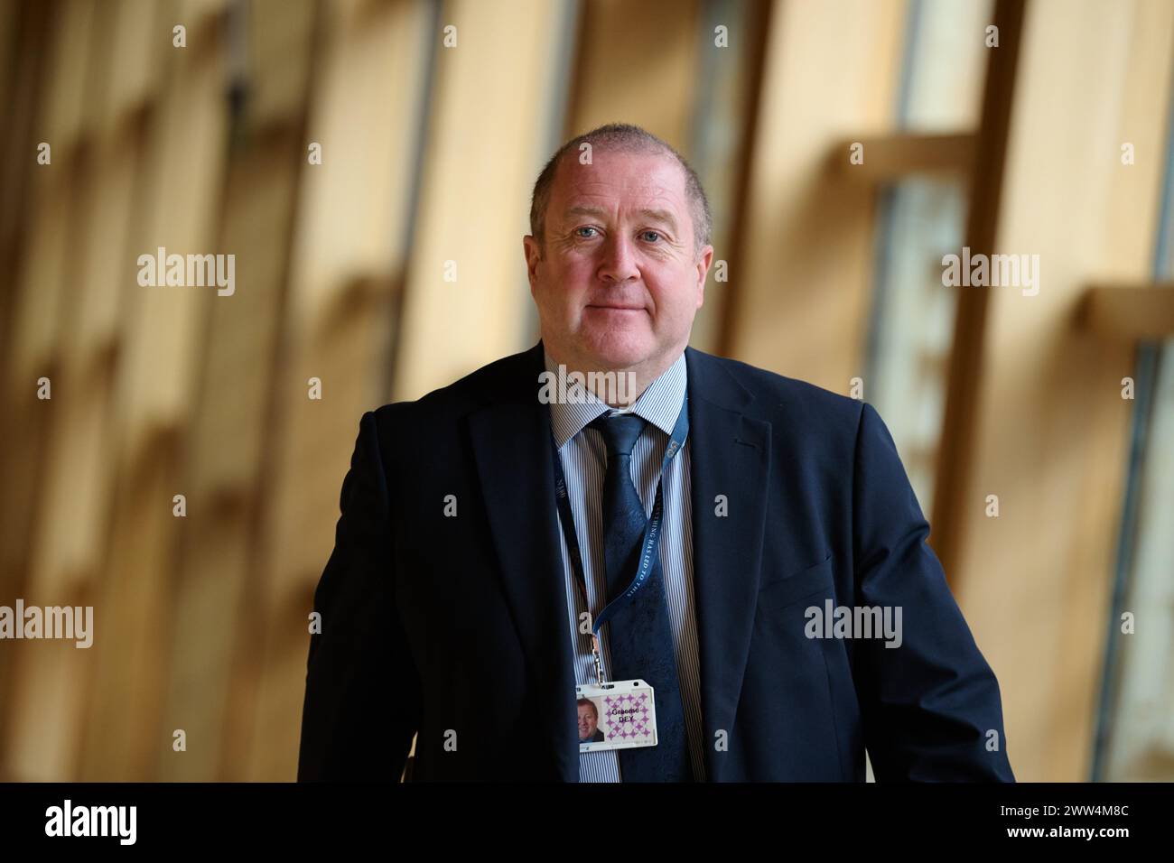 Édimbourg Écosse, Royaume-Uni 21 mars 2024. Graeme Dey MSP au Parlement écossais. crédit sst/alamy live news Banque D'Images