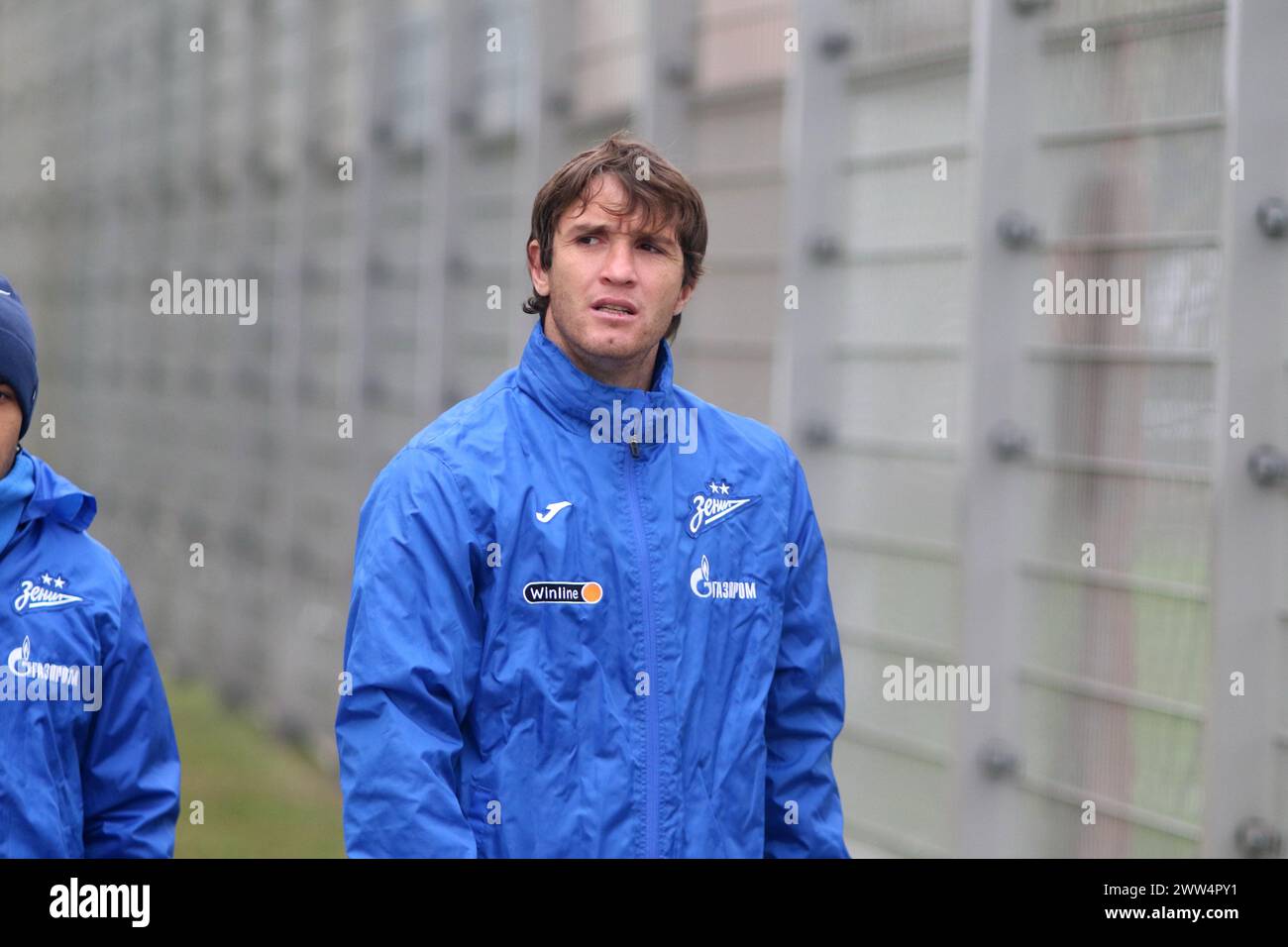 Saint-Pétersbourg, Russie. 21 mars 2024. Mario Fernandes, joueur du club de football Zenit lors d'une séance d'entraînement ouverte à la base d'entraînement du Zenit FC en particulier Pétersbourg avant le match de football Crvena Zvezda Belgrade - Zenit Saint-Pétersbourg, qui se tiendra à Belgrade. Crédit : SOPA images Limited/Alamy Live News Banque D'Images