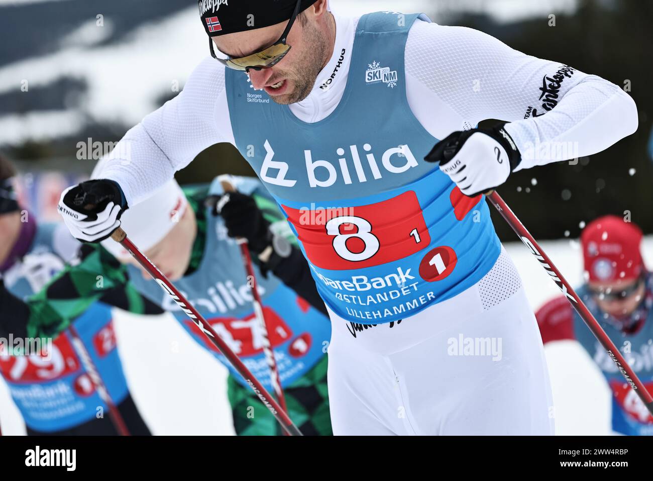 Lillehammer 20240321.Petter Northug dans le sprint par équipe de cross-country lors des Championnats de Norvège au stade de ski Birkebeineren.. Photo : Geir Olsen / NTB Banque D'Images
