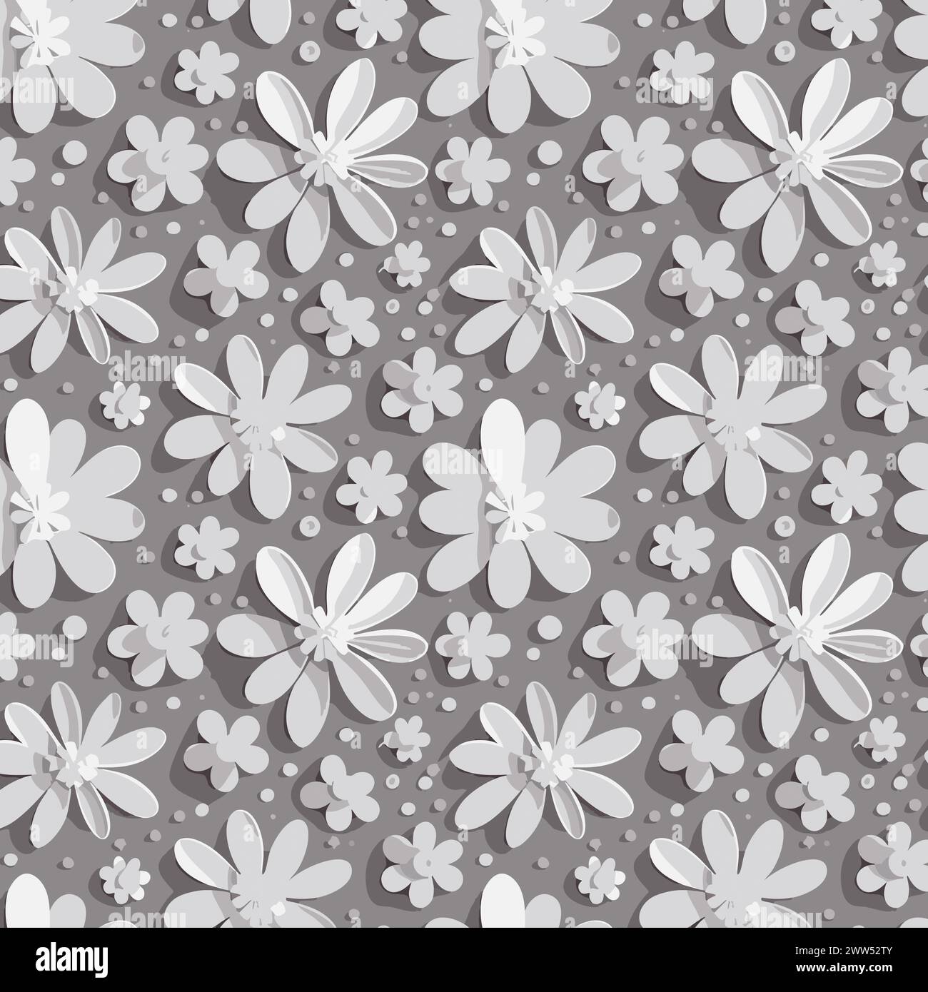 Motif de fleurs avec des feuilles. Compositions florales pour bouquets floraux. Motif floral Illustration de Vecteur