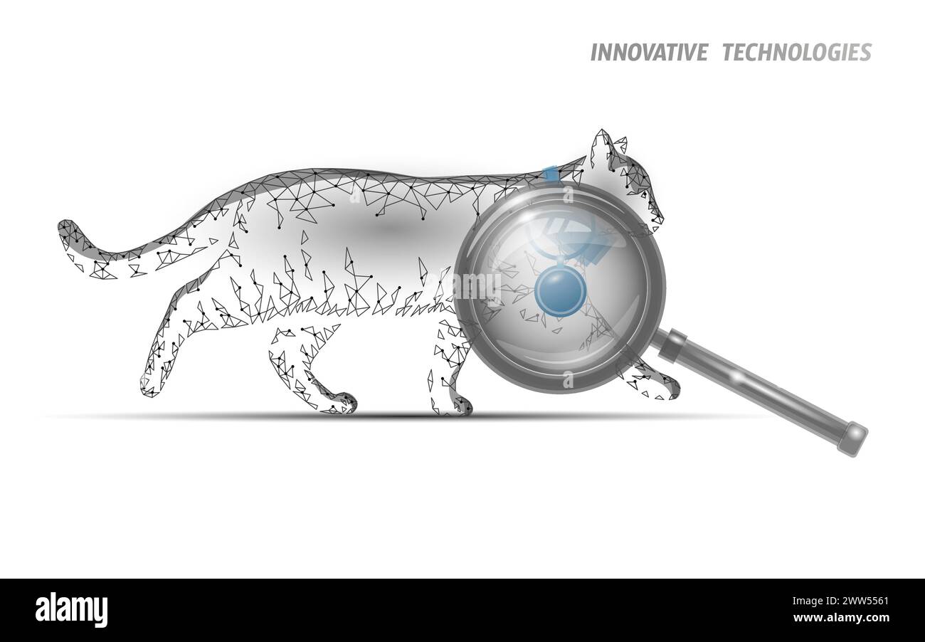 Jeton de suivi GPS pour animaux de compagnie. Technologie de chat et chien trouver sur la carte application mobile. Illustration vectorielle de balise de suivi de gadget de vétérinaire et de balayage de santé Illustration de Vecteur