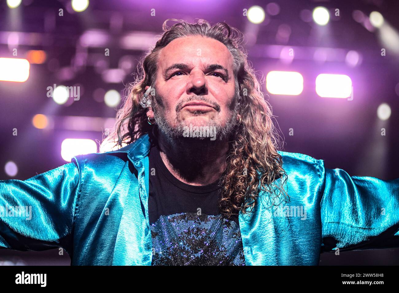 Maná : Fher Olvera (chant). Banque D'Images