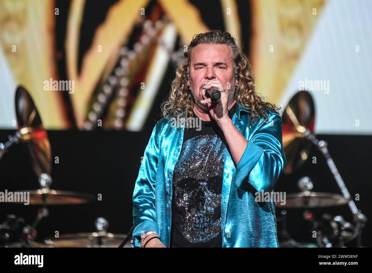 Maná : Fher Olvera (chant). Banque D'Images