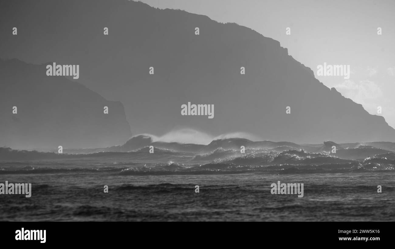 Paysages marins de Kauai, Hawaï Banque D'Images