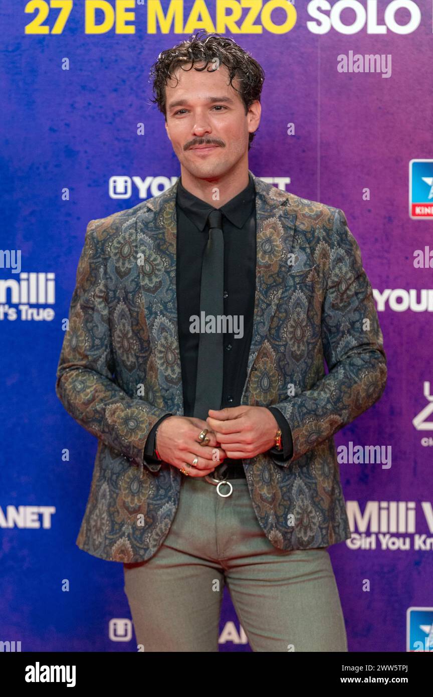 Madrid, Madrid, Espagne. 21 mars 2024. PHOTOCALL PREMIERE Ã¢â‚¬Å“MILLI VANILLI : GIRL YOU’TRUEÃ¢â‚¬Â ITÃ‚Â - 24/03/21.ALMAGRO SAN MIGUEL, est un acteur espagnol.@almagrosanmiguel. (Crédit image : © Oscar Manuel Sanchez/ZUMA Press Wire) USAGE ÉDITORIAL SEULEMENT! Non destiné à UN USAGE commercial ! Banque D'Images