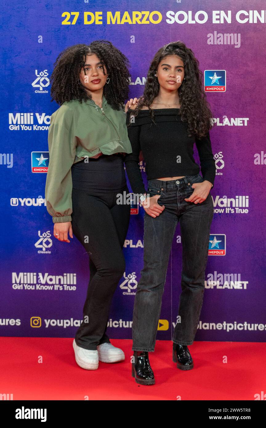Madrid, Madrid, Espagne. 21 mars 2024. PHOTOCALL PREMIERE Ã¢Â‚¬Å“MILLI VANILLI : GIRL YOU TRUEÃ¢Â‚¬Â ITÃ‚Â - 24/03/21. (Crédit image : © Oscar Manuel Sanchez/ZUMA Press Wire) USAGE ÉDITORIAL SEULEMENT! Non destiné à UN USAGE commercial ! Banque D'Images