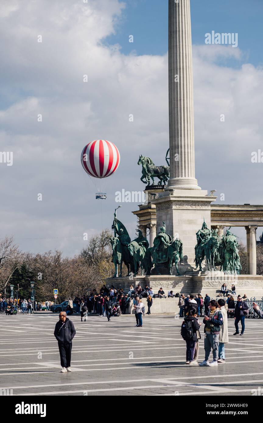 Visite en montgolfière à Budapest Banque D'Images