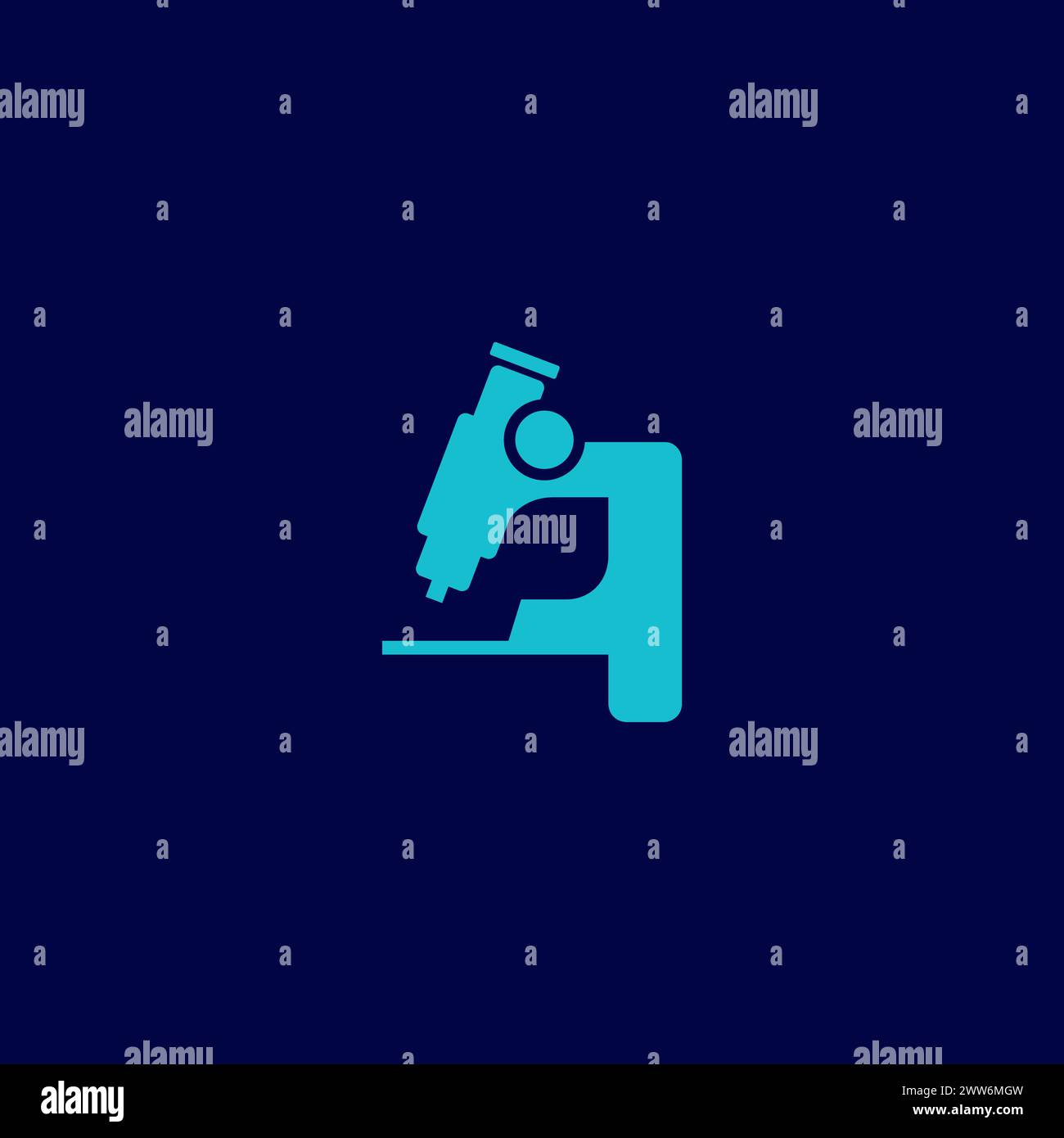 Lettre A logo microscope. Icône microscope Illustration de Vecteur