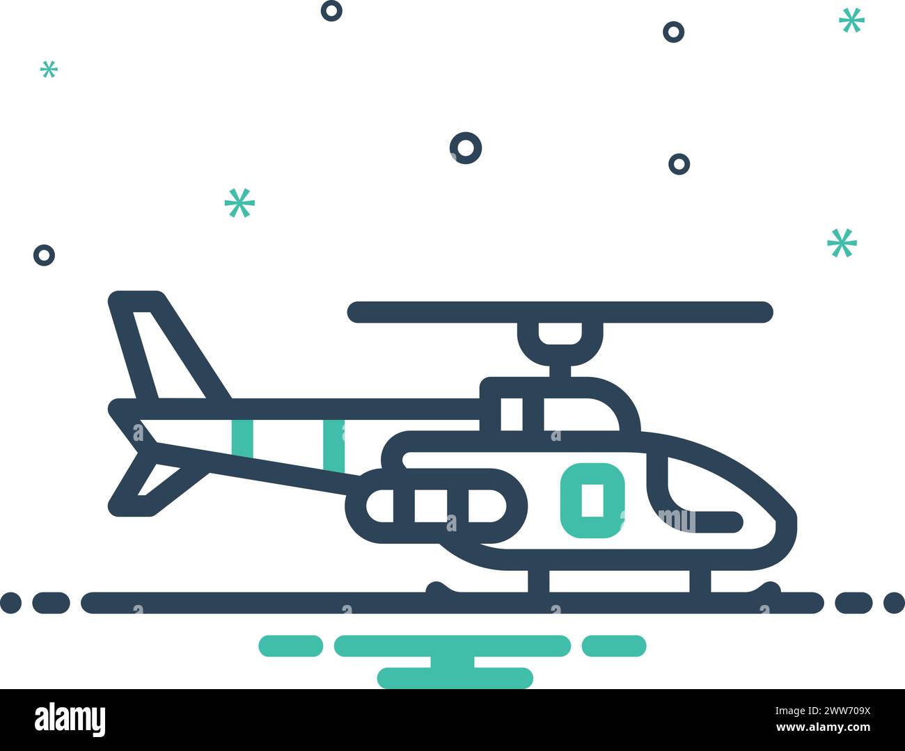 Icône pour hélicoptère, fret Illustration de Vecteur