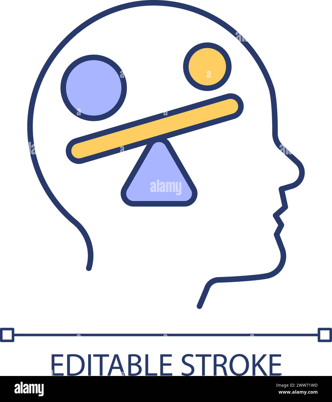 Icône de couleur RVB du déséquilibre neuromédiateur Illustration de Vecteur