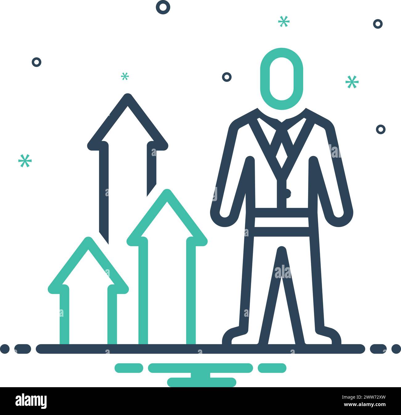 Icône pour la croissance personnelle, personnelle Illustration de Vecteur Icône pour la croissance personnelle, personnelle Illustration de Vecteur