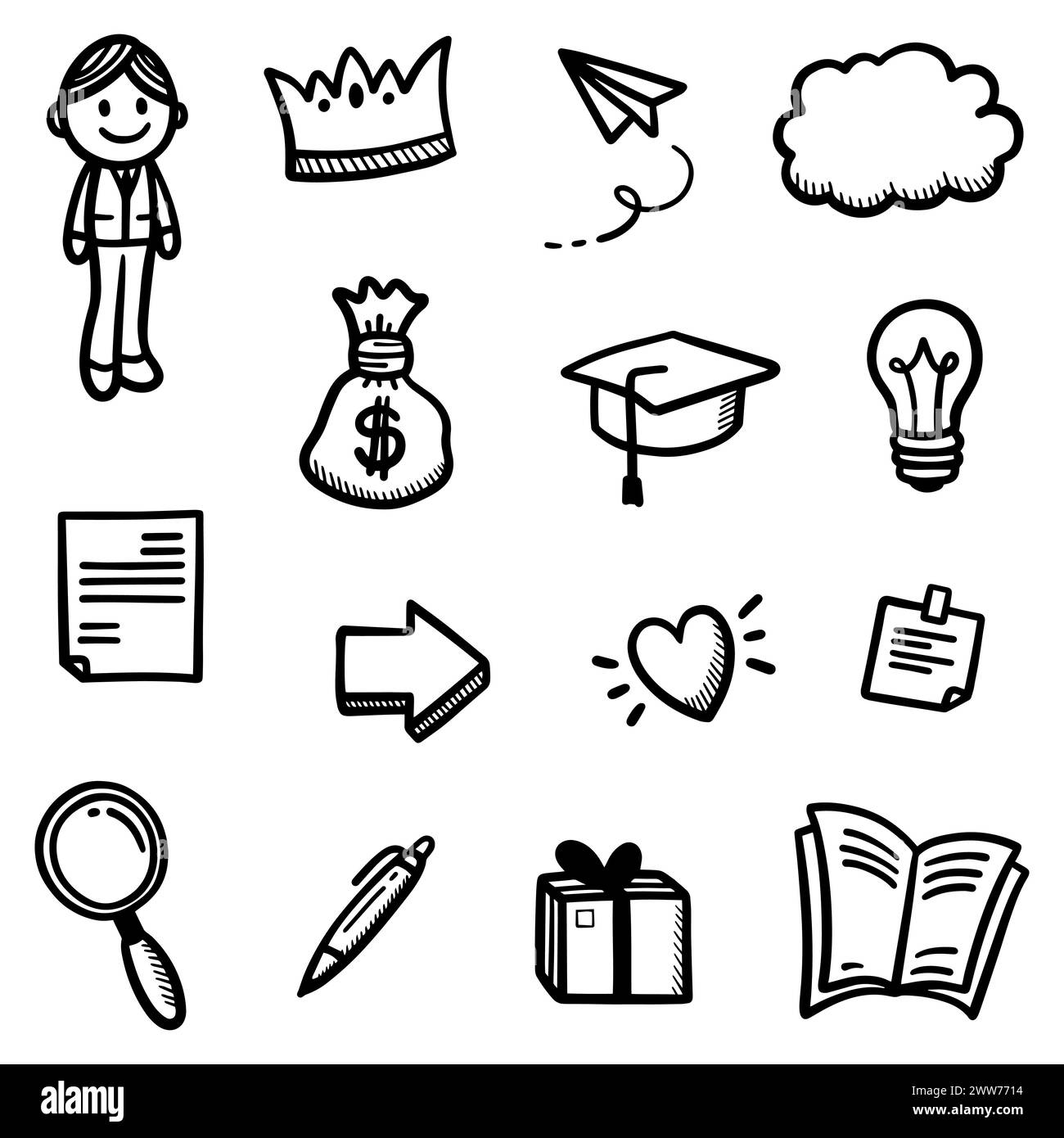 Résumé Doodle dessiné à la main de Black Thin Line Set inclure de l'icône d'entreprise dans l'illustration vectorielle Illustration de Vecteur Résumé Doodle dessiné à la main de Black Thin Line Set inclure de l'icône d'entreprise dans l'illustration vectorielle Illustration de Vecteur