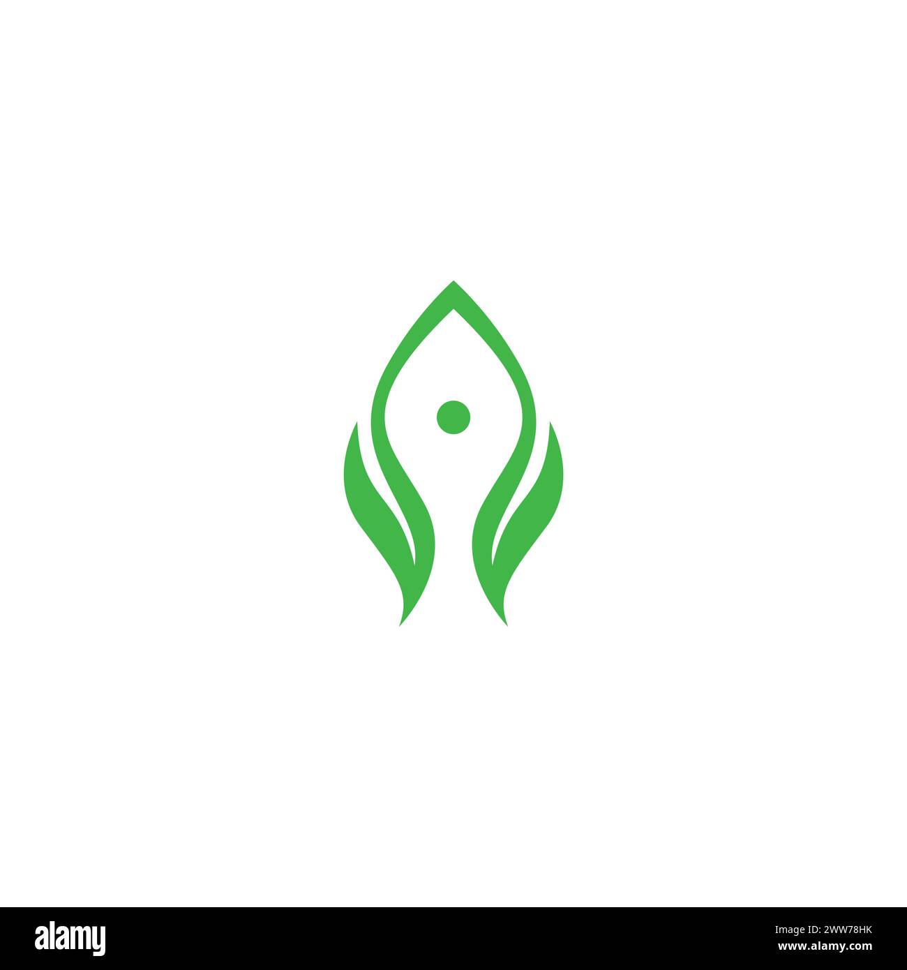 Logo a Leaf. Logo lettre A feuille Illustration de Vecteur