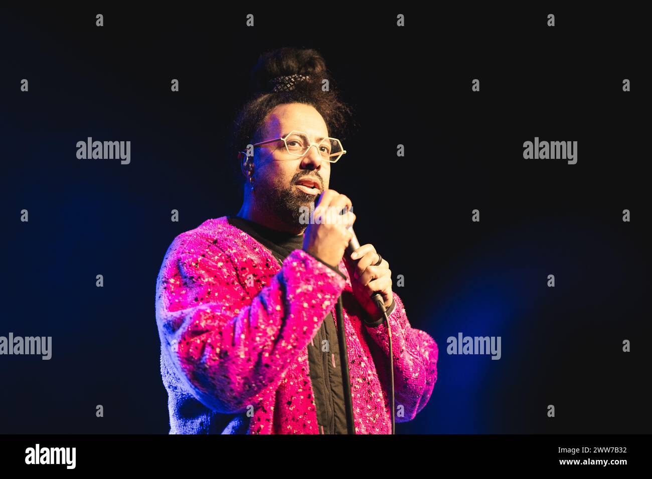 Copenhague, Danemark. 21 mars 2024. La chanteuse, musicienne et comédienne américaine Reggie Watts donne un concert à l'Hôtel Cecil à Copenhague. (Crédit photo : Gonzales photo/Alamy Live News Banque D'Images