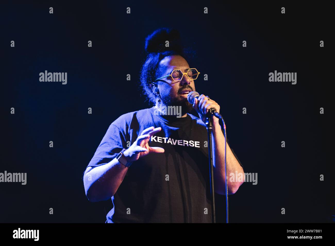 Copenhague, Danemark. 21 mars 2024. La chanteuse, musicienne et comédienne américaine Reggie Watts donne un concert à l'Hôtel Cecil à Copenhague. (Crédit photo : Gonzales photo/Alamy Live News Banque D'Images