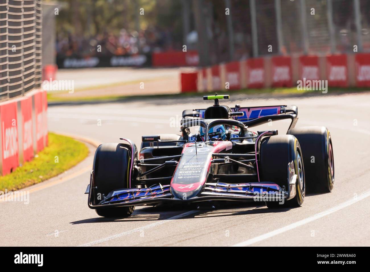 Melbourne, Australie. 22 mars 2024. Pierre Gasly, Français, pilote l'Alpine A524 Renault (10) lors des essais avant le Grand Prix de F1 d'Australie sur le circuit du Grand Prix Albert Park à Melbourne. (Photo de George Hitchens/SOPA images/SIPA USA) crédit : SIPA USA/Alamy Live News Banque D'Images