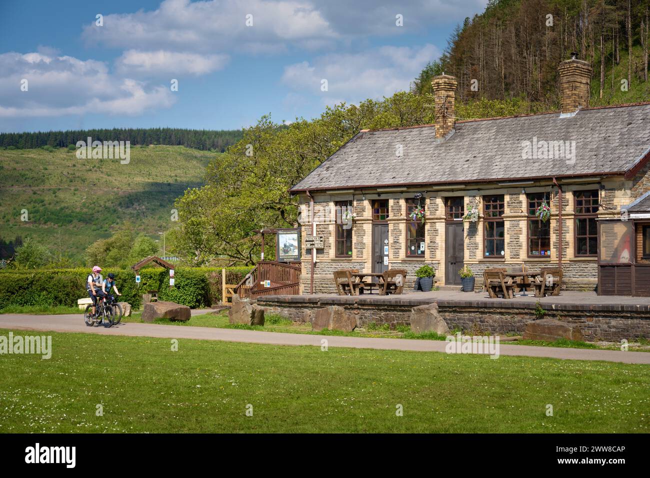 Gare ferroviaire Cymmer Afan, pays de Galles, Royaume-Uni Banque D'Images
