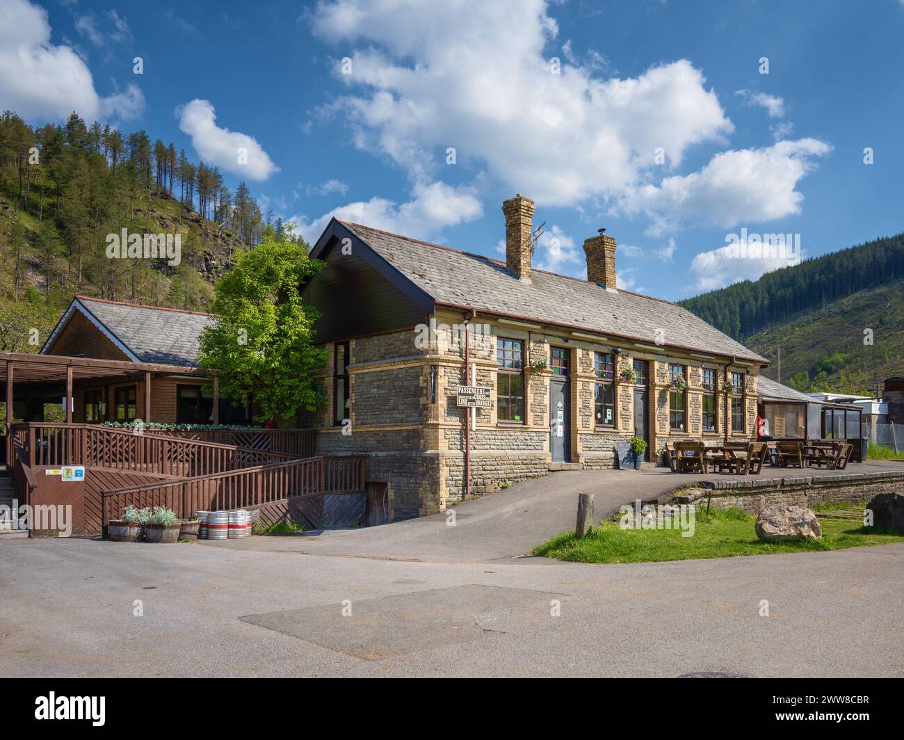 Gare ferroviaire Cymmer Afan, pays de Galles, Royaume-Uni Banque D'Images