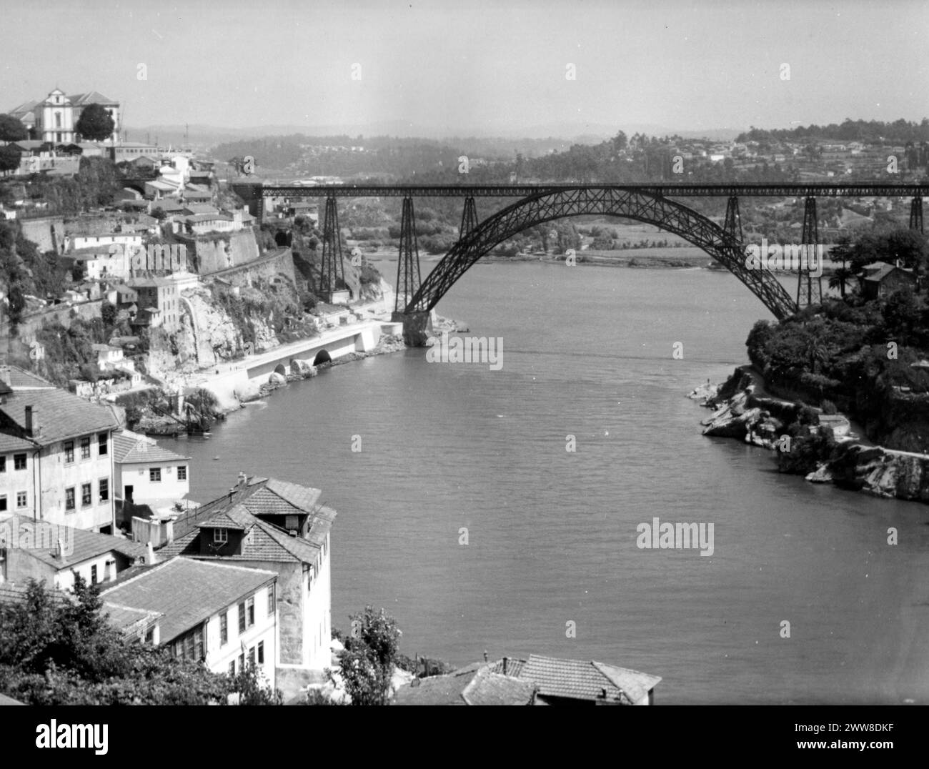 Le pont Maria Pia, Porto, Portugal Banque D'Images