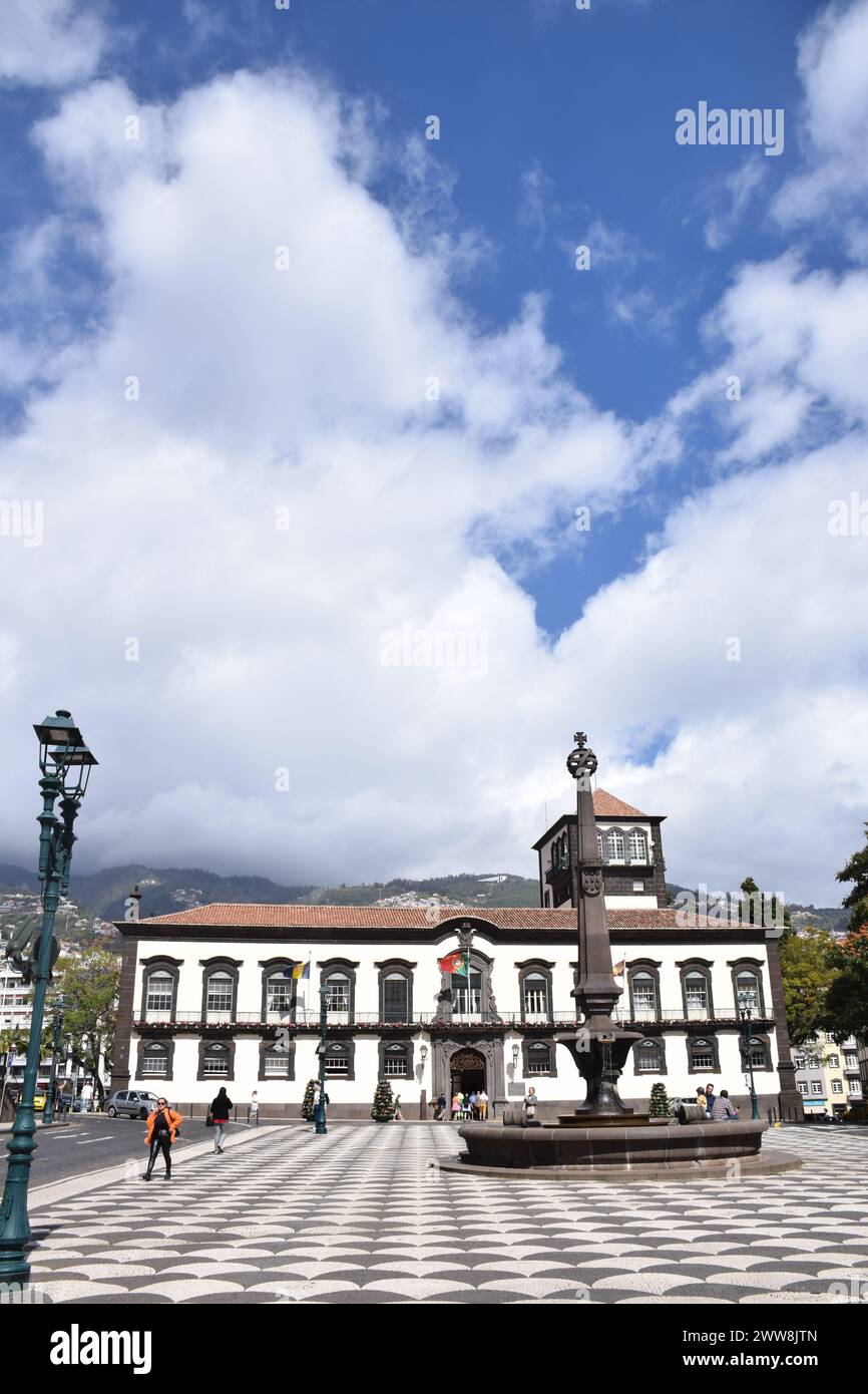 Paços do Concelho do Funchal, Hôtel de ville de Funchal, Madère, mars 2024 Banque D'Images