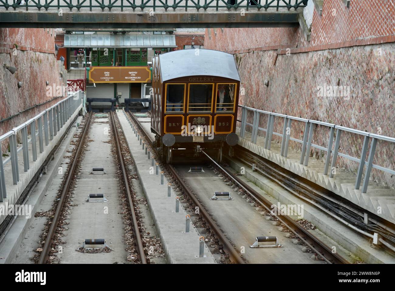 Le funiculaire de Castle Hill a ouvert ses portes en 1870. Banque D'Images
